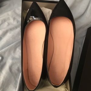 Jcrew pointy toe flat in patent